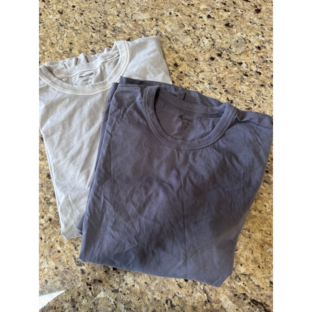 Madewell Allday T Shirts Medium Lot Of 2 Light Gray/Gray